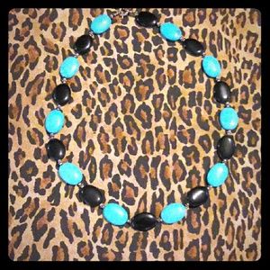 Turquoise/Black Jade Necklace